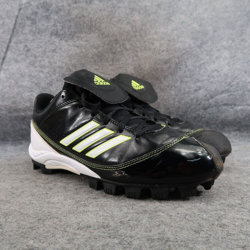 Adidas Shoes Womens 9 Cleats Softball Athletic Sport Active Lace Up Black Green